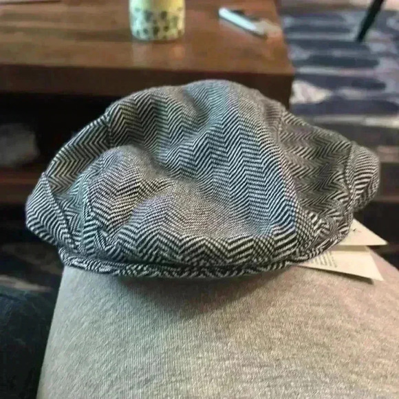 NWT Janie and jack Baby Herringbone navy Newsboy Cap - Picture 3 of 3